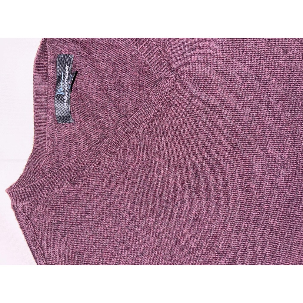 Marc Anthony Sweater Mens XL Burgundy V Neck Pullover Lightweight Cashmere Blend - Picture 10 of 10